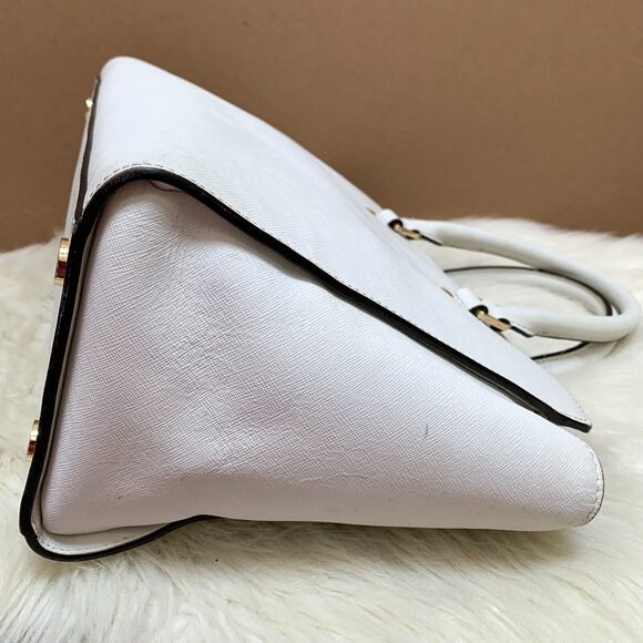 MICHAEL KORS Large Optic White Saffiano Leather SELMA Satchel - Picture 11 of 16